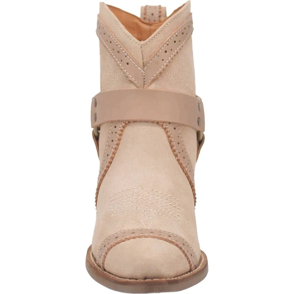 DINGO GUMMY BEAR LEATHER SAND SUEDE BOOTIE STYLE size 9.5W brand new beige - Picture 13 of 16